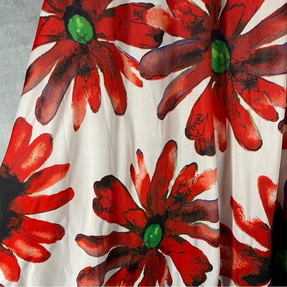 SHORELINE Floral Dress w Bold Red Flowers Lightweight Women’s Size S/M - Picture 5 of 8